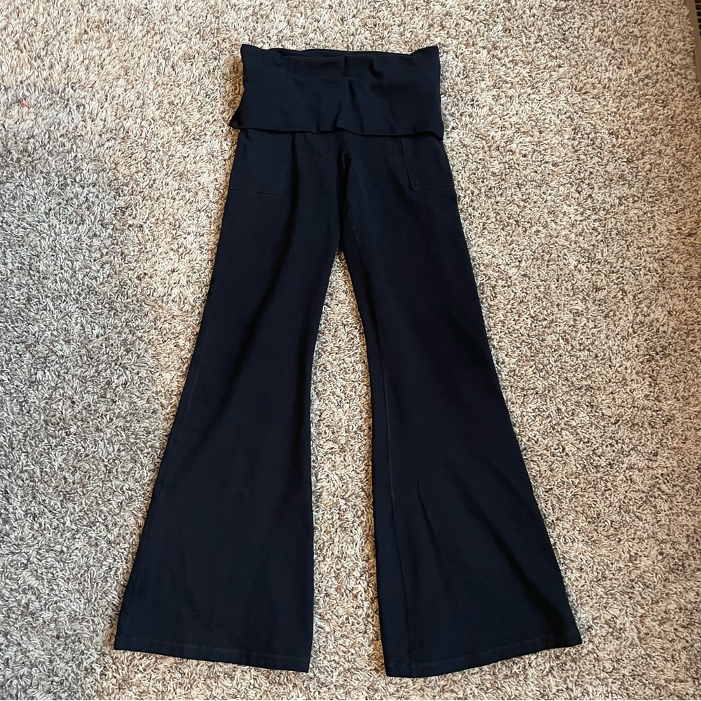 Aerie Fold Over Flare Yoga Pants